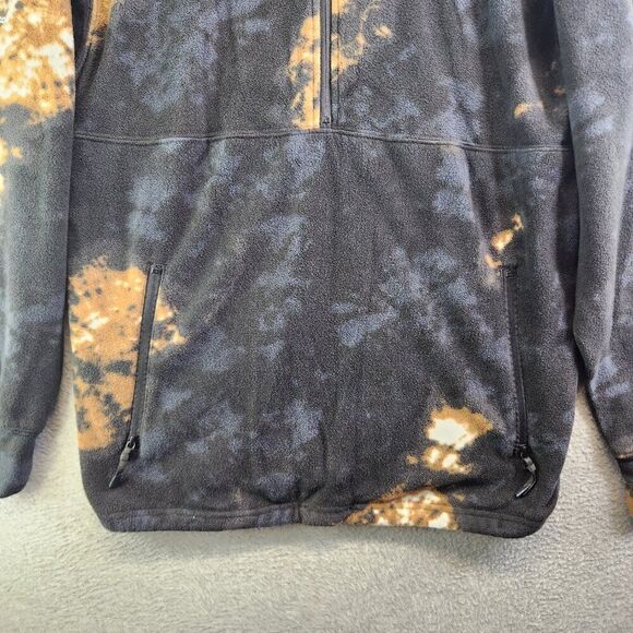 Volcom Sweater Mens M Black Bleached Tie Dye V Scient Fleece Ski Snowboarding - Picture 5 of 15